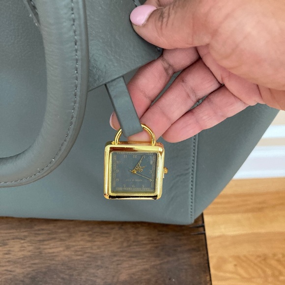 Joy and Iman Gray Purse or travel tote like new never used - Picture 5 of 17